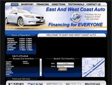 Tablet Screenshot of eastandwestcoastauto.com